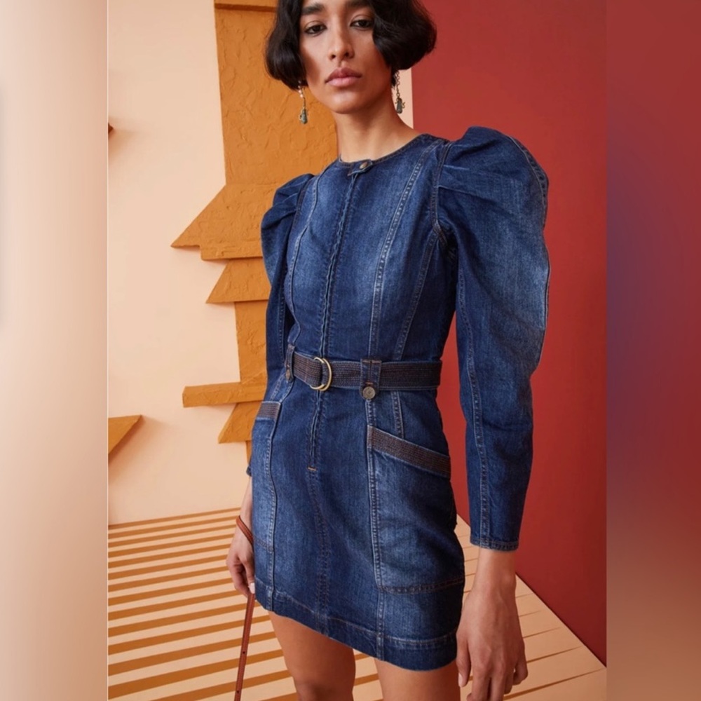 Ulla Johnson Cori Dress Dark Wash